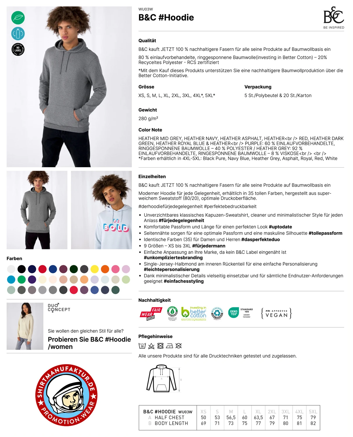 B&C #Hoodie