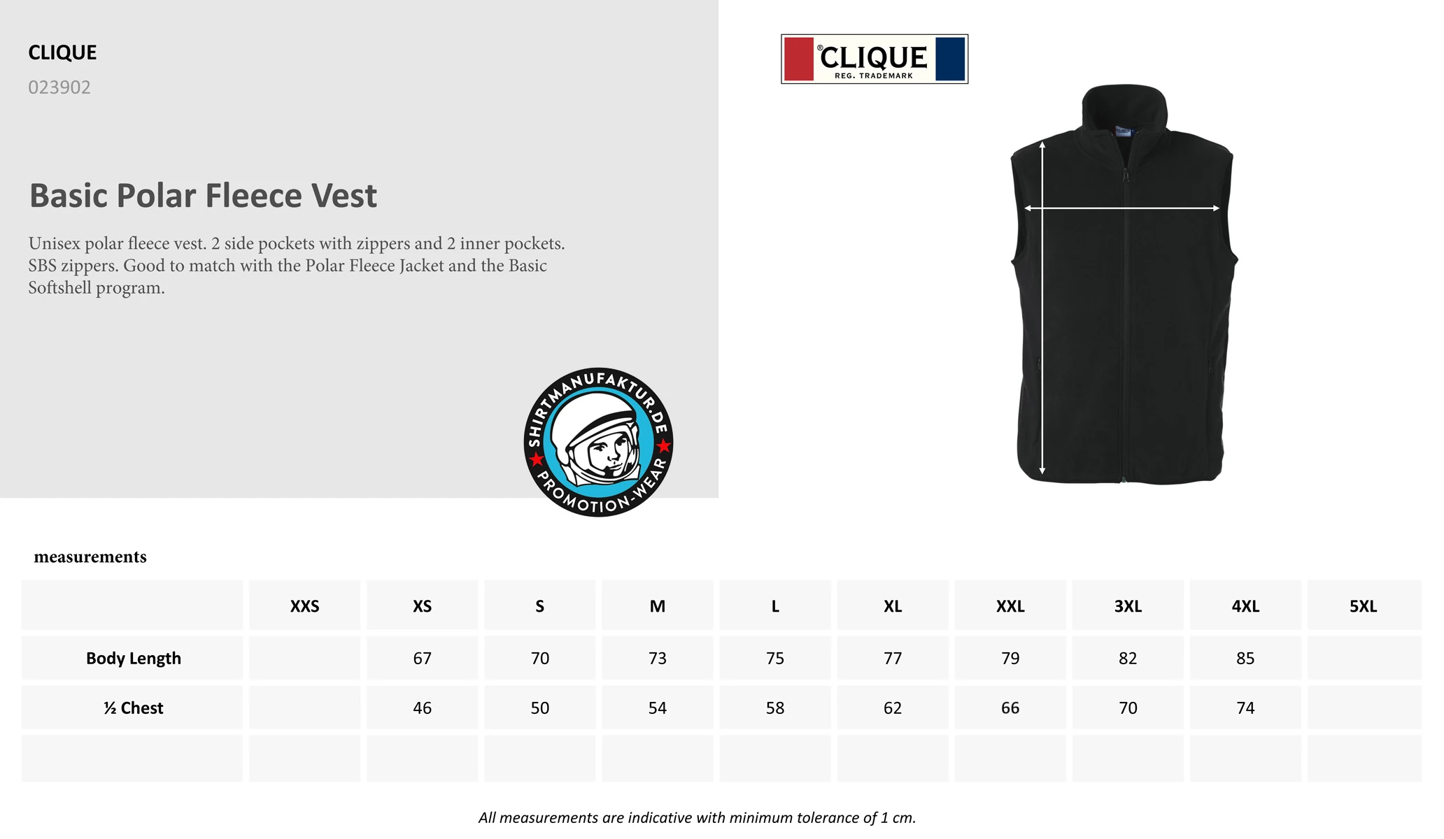Clique Basic Polar Fleece Vest