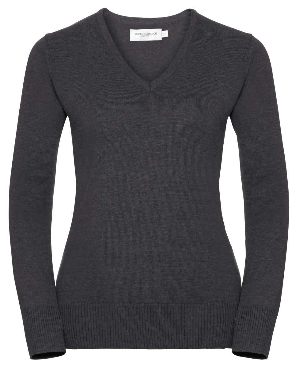 Russell Ladies V-Neck Knitted Pullover