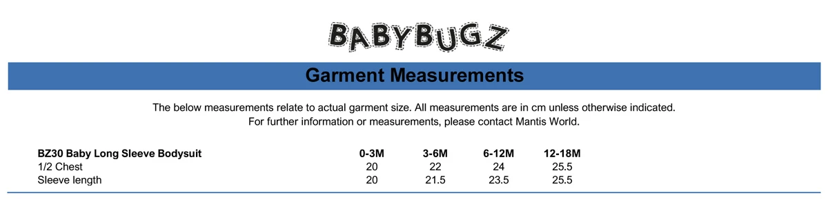 Babybugz Baby Longsleeve Bodysuit