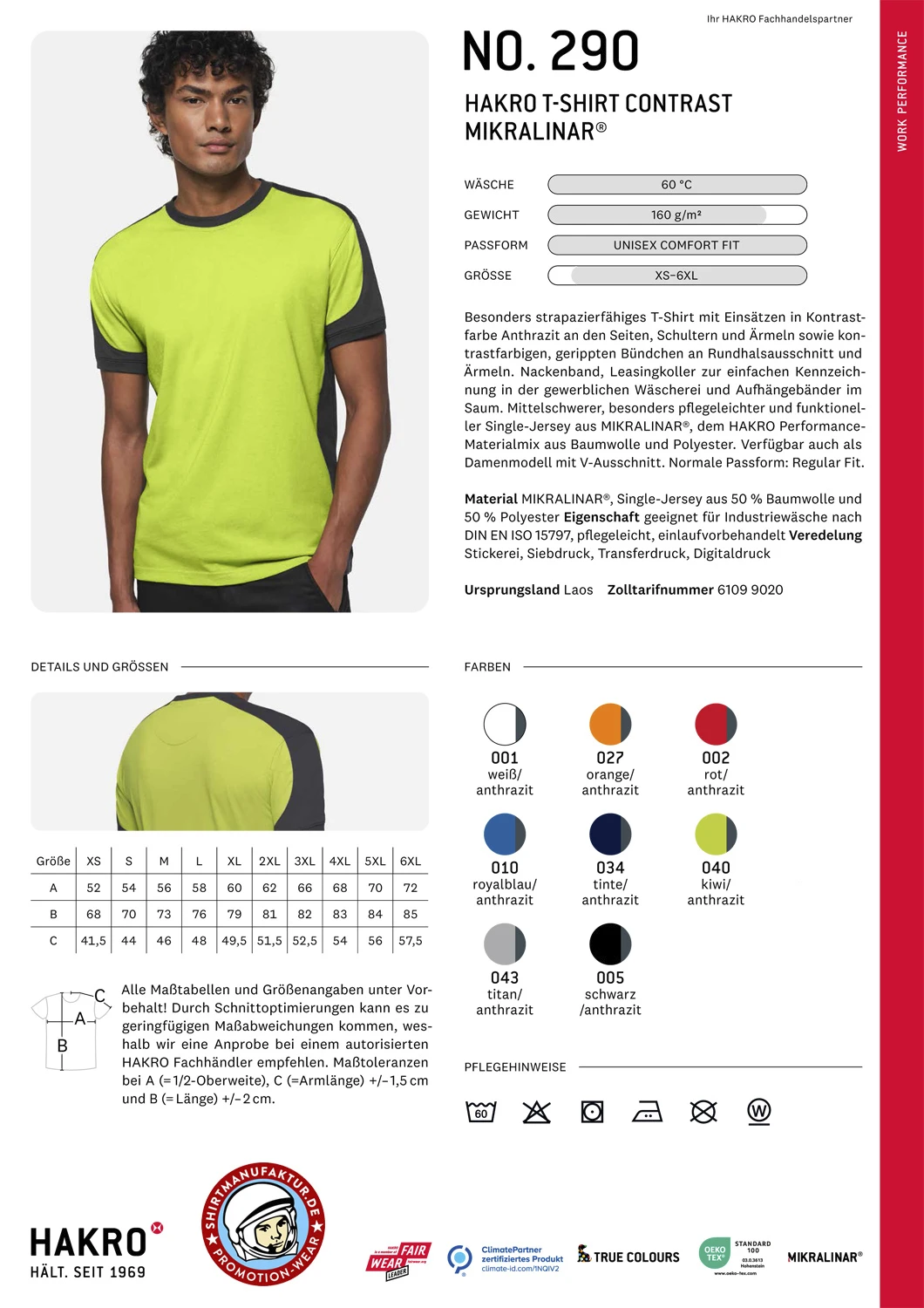 Hakro T-Shirt Contrast Mikralinar