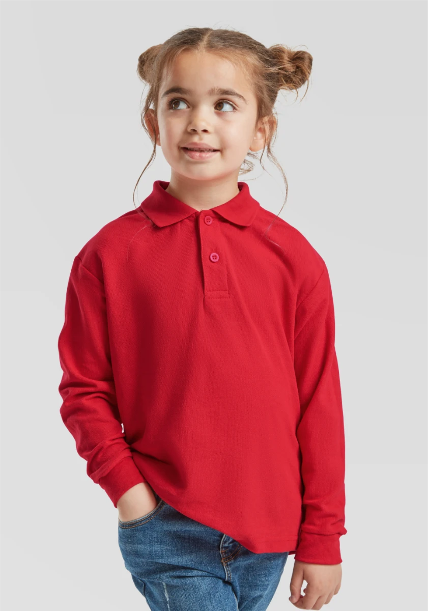 Fruit of the Loom Kids Longsleeve 65/35 Polo