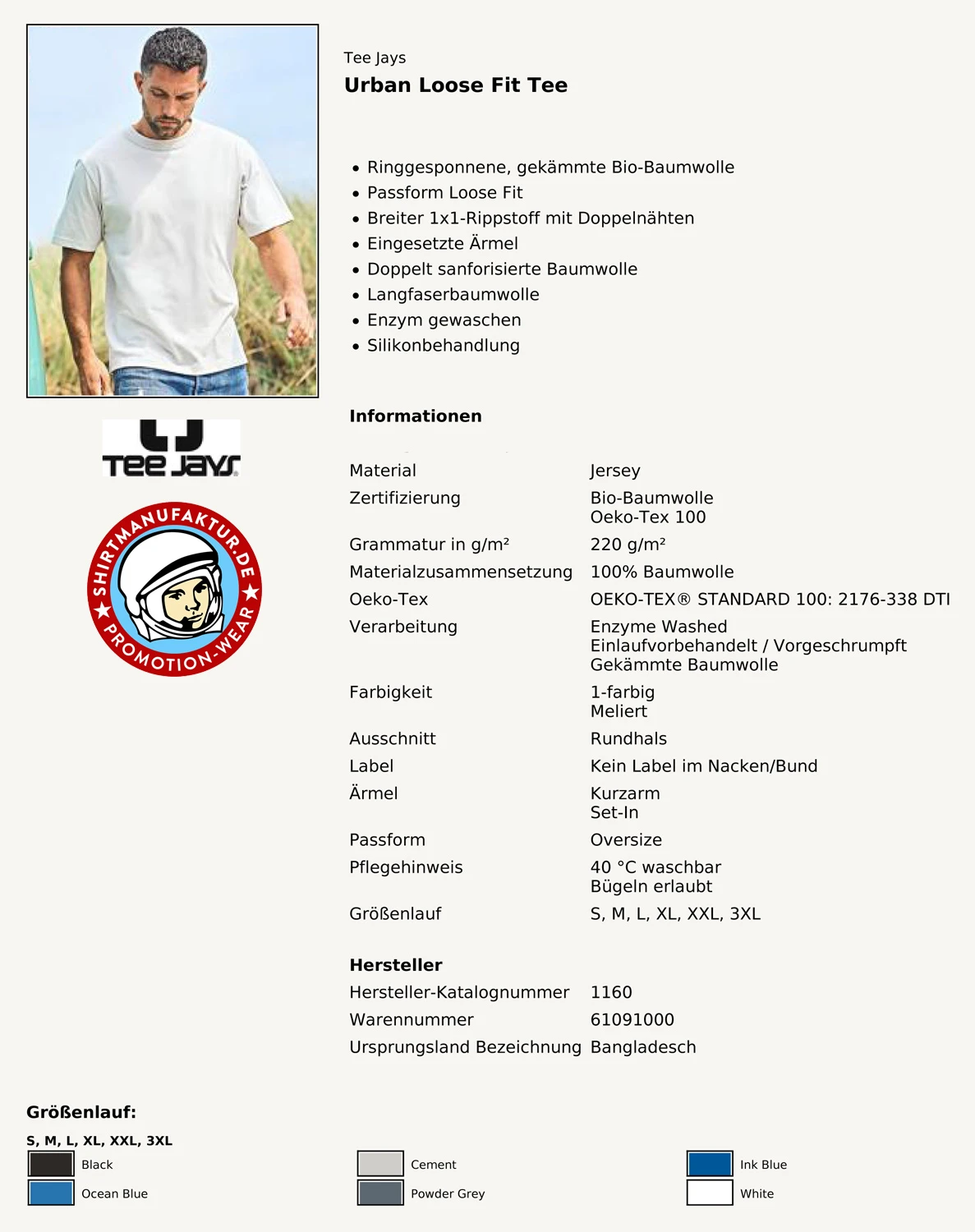 Tee Jays Urban Loose Fit Tee