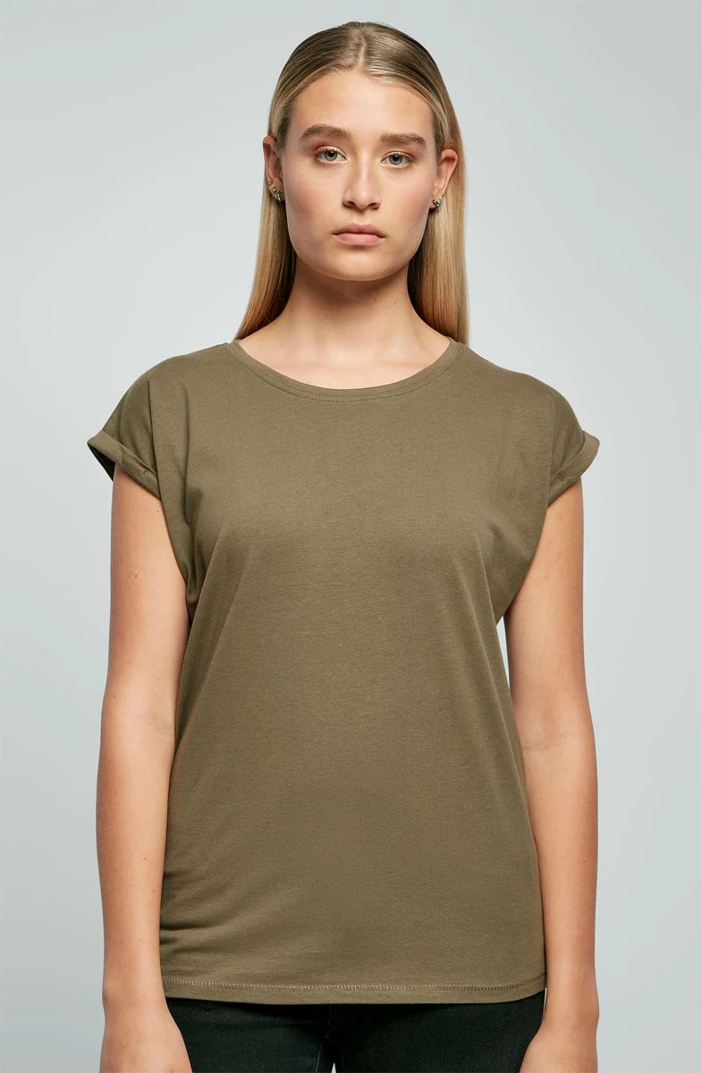 Build Your Brand Ladies Extended Shoulder Tee