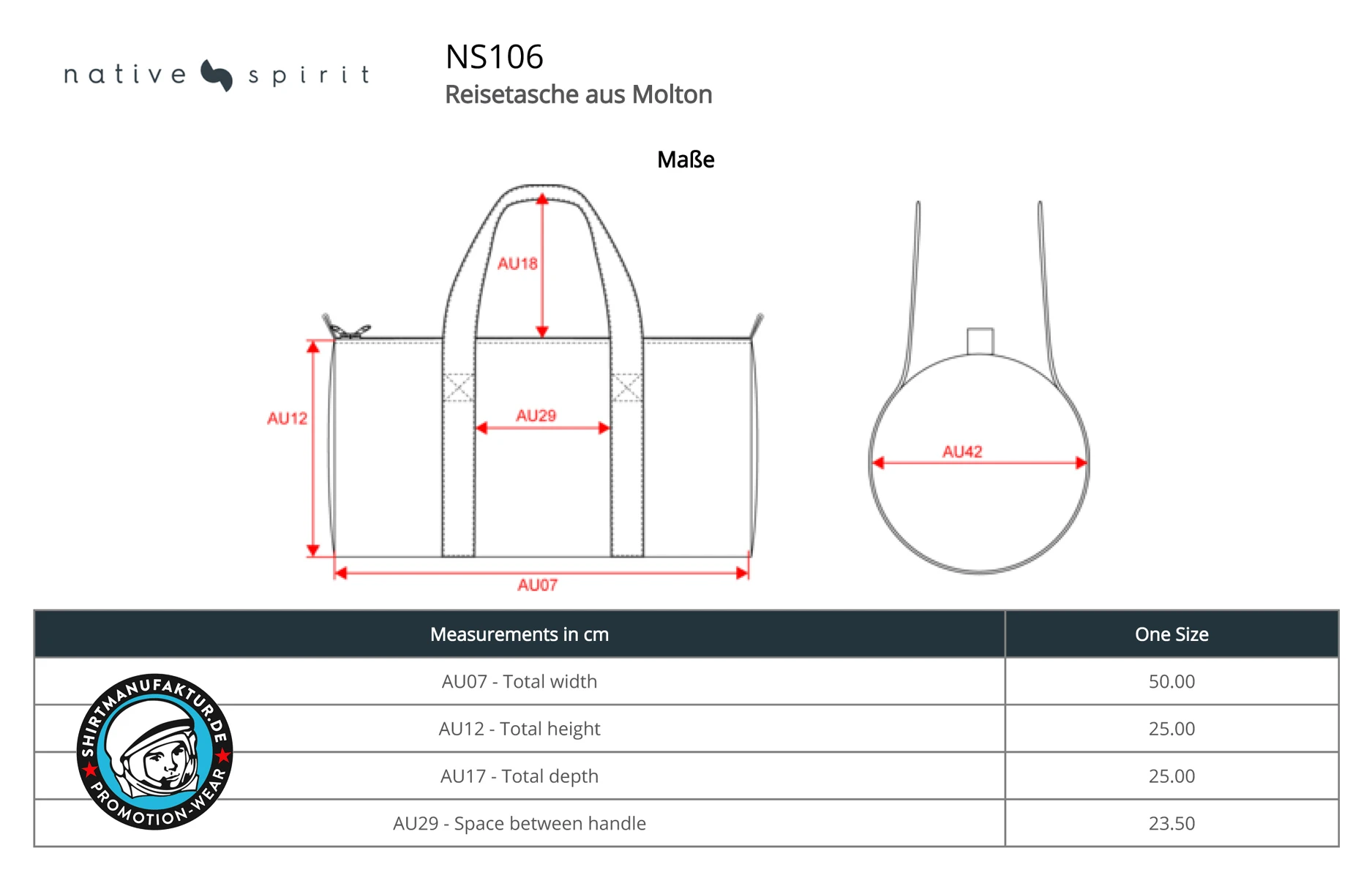Native Spirit Organic Fleece Duffle Bag