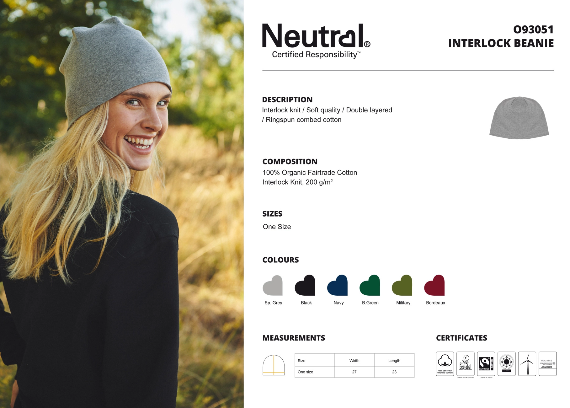 Neutral Interlock Beanie