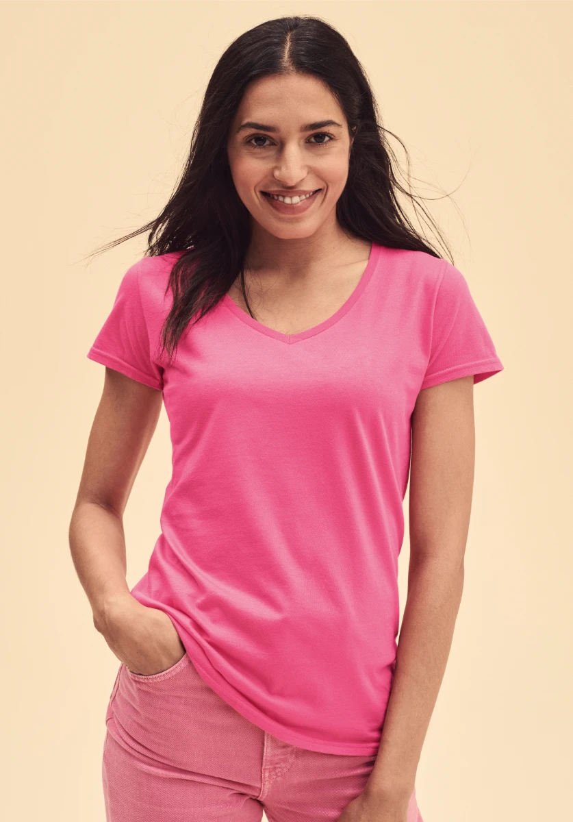 Fruit of the Loom Ladies Iconic 150 V-Neck T