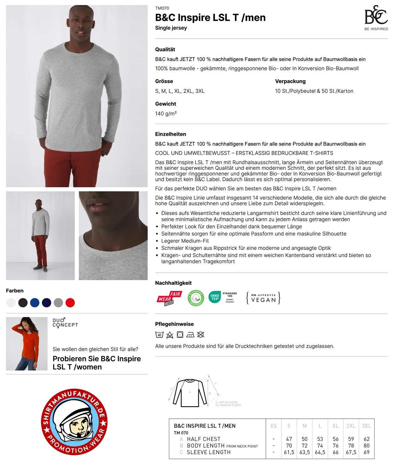 B&C Inspire Longsleeve