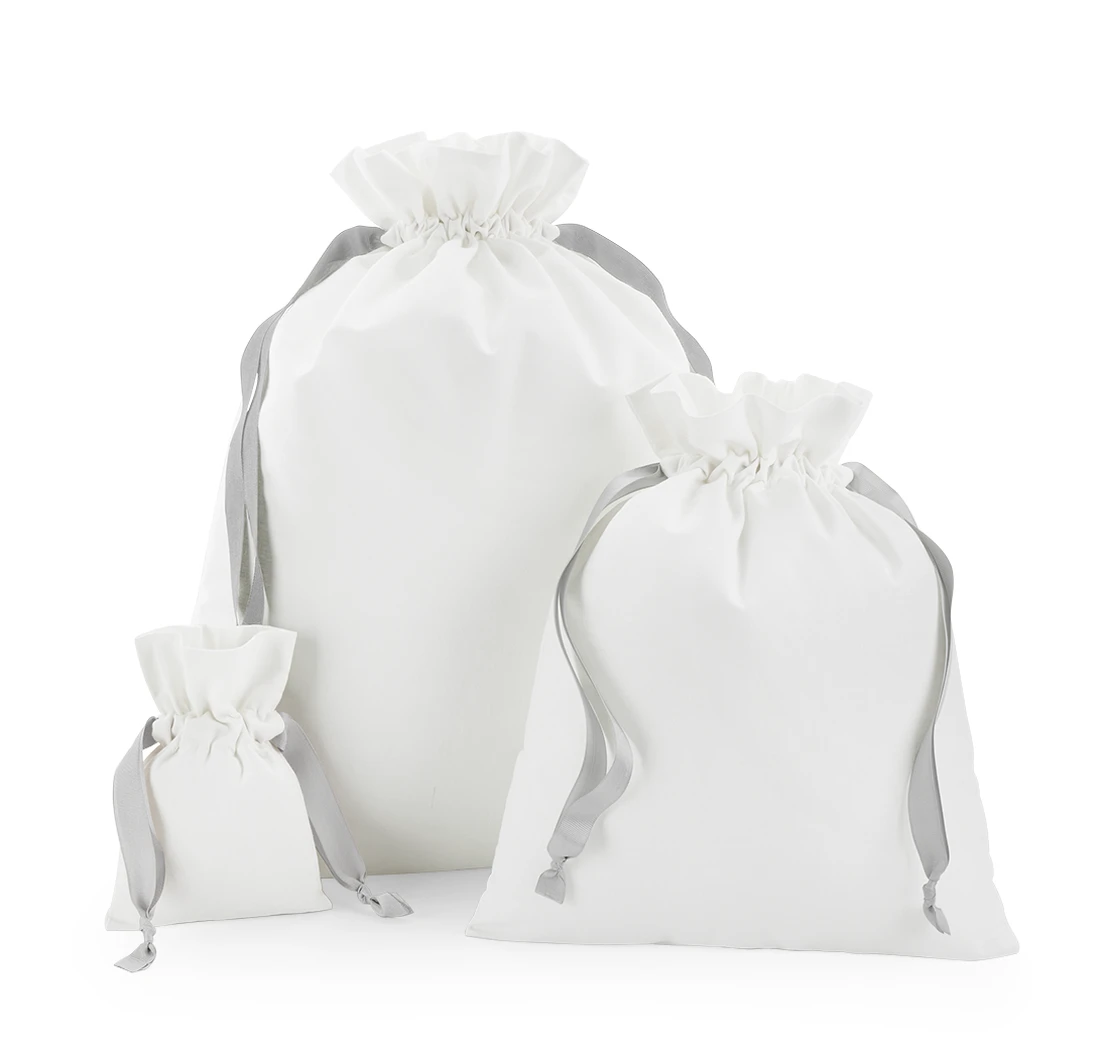 Westford Mill Cotton Gift Bag With Ribbon Drawstring