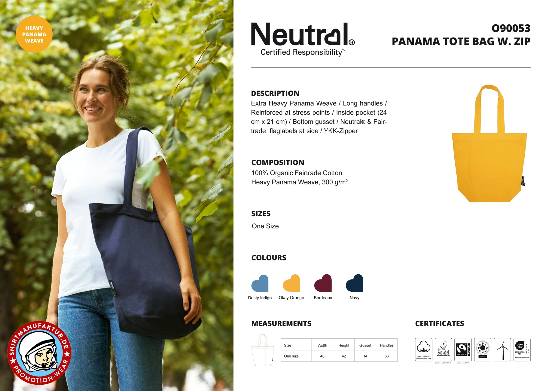 Neutral Panama Bag With Zipper