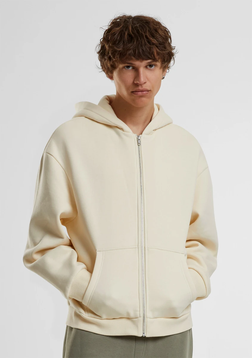 Build Your Brand Fluffy Zip Hoody