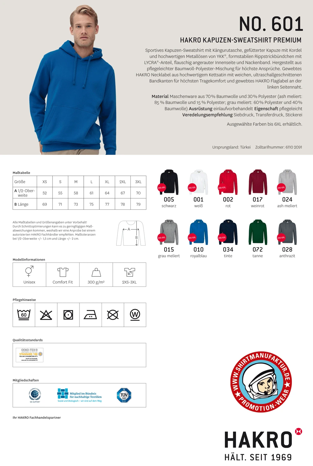 Hakro Hooded Sweater Premium Hakro Hooded Sweater Premium