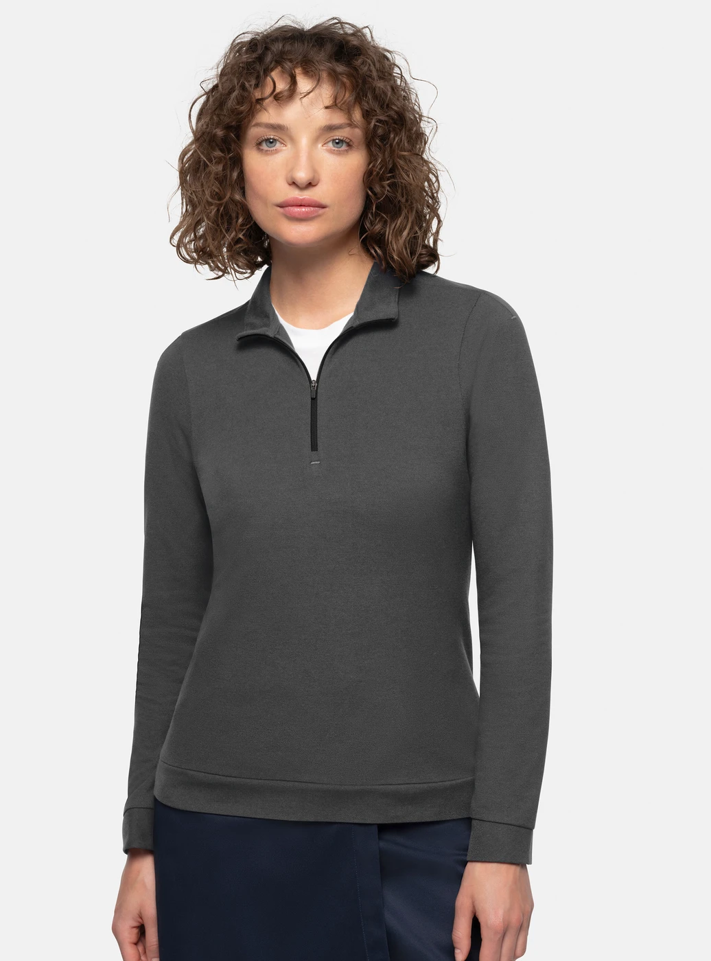 Hakro Ladies Zip-Longsleeve Piqué Mikralinar Eco