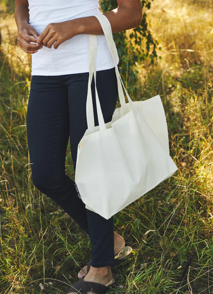 Neutral Shopping Bag With Gusset
