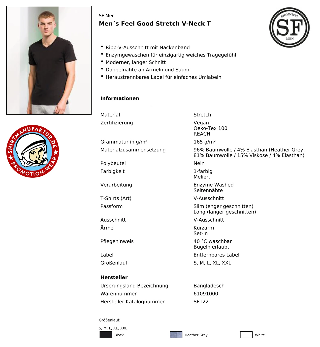 SkinniFit Feel Good Stretch V-Neck T