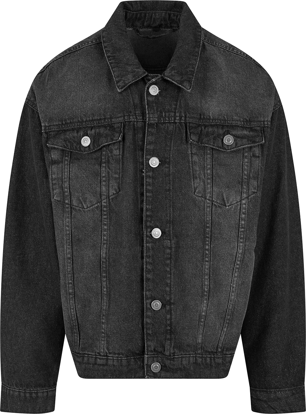 Build Your Brand Heavy Ounce Boxy Denim Jacket