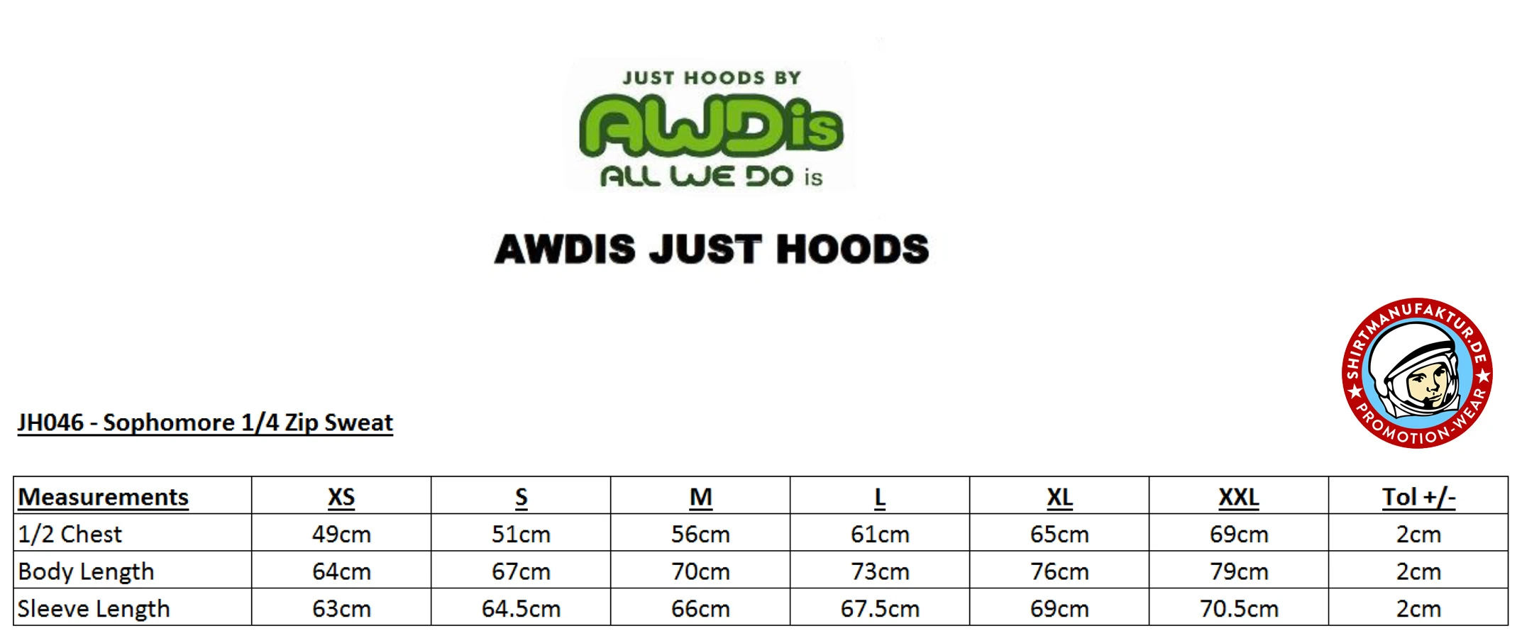 Just Hoods Sophomore 1/4 Zip Sweat