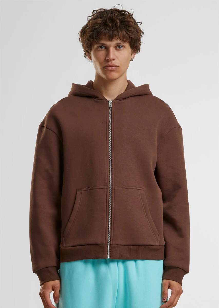 Build Your Brand Fluffy Zip Hoody