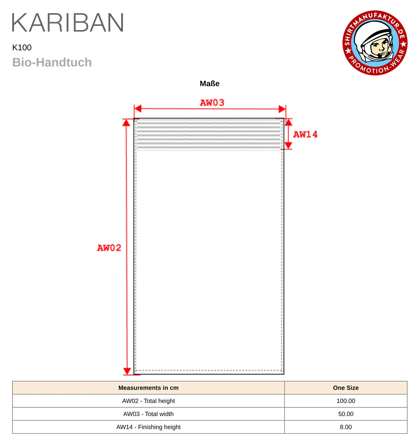 Kariban Bio-Handtuch