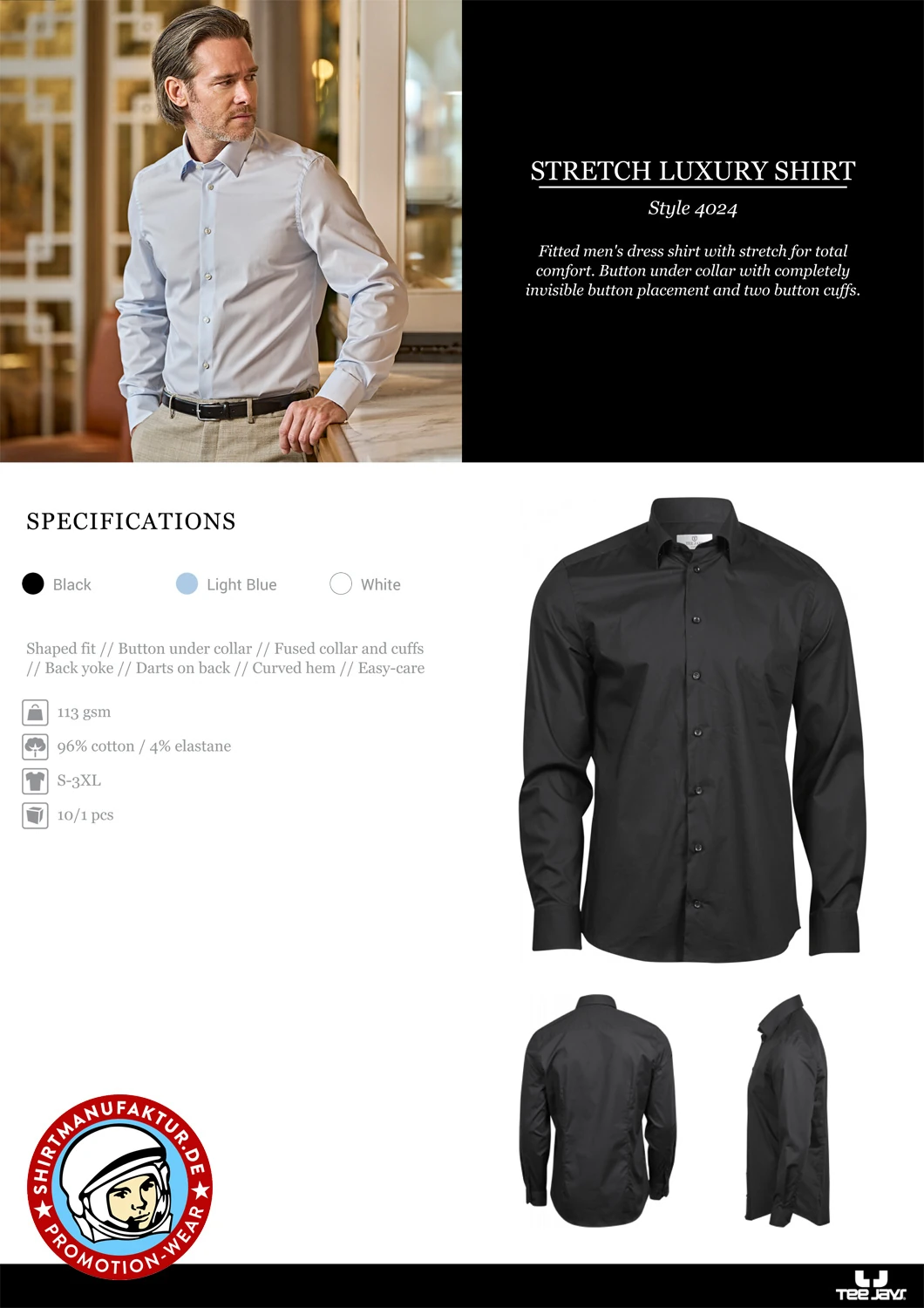 Tee Jays Stretch Luxury Shirt