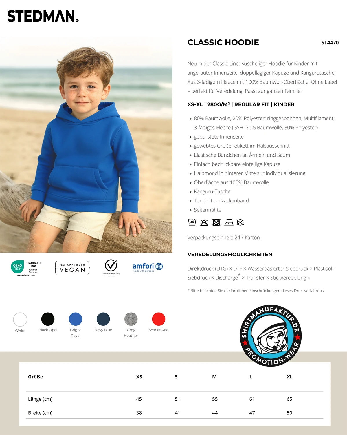 Stedman Kids Classic Hoodie