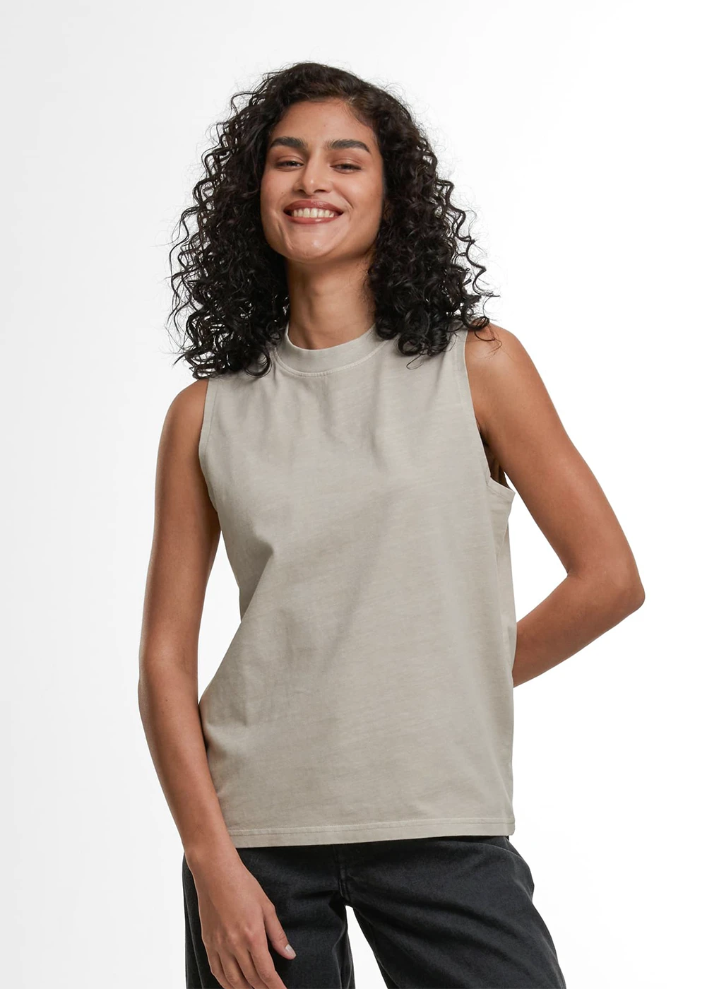 Build Your Brand Ladies Vintage Washed Sleeveless Tee