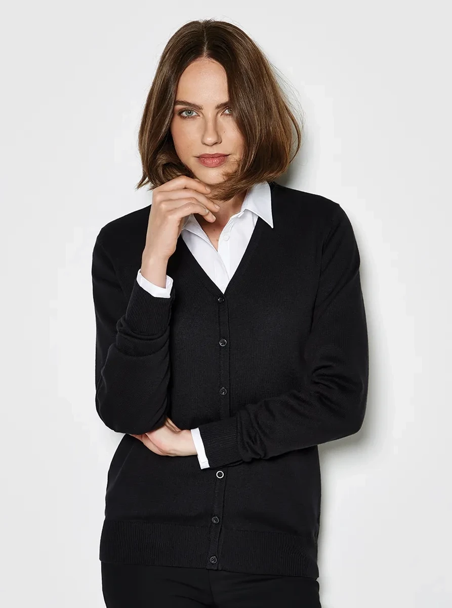 Kustom Kit Womens Arundel V-Neck Cardigan