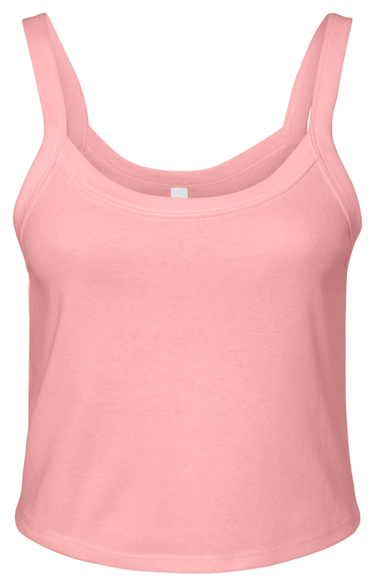 Bella Womens Micro Rib Spaghetti Strap Tank