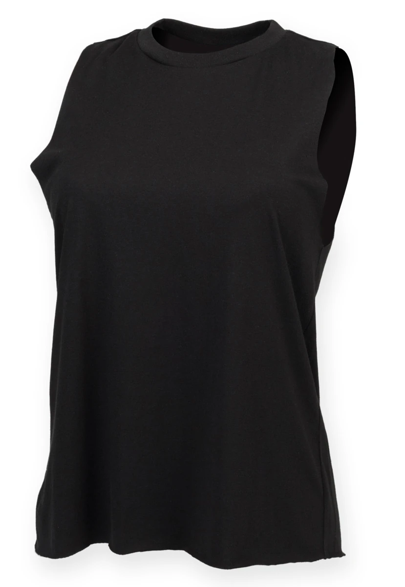 SkinniFit Womens High Neck Slash Armhole Vest