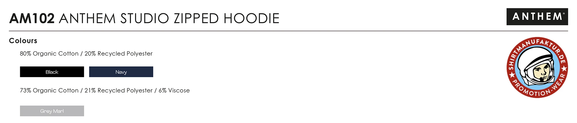 Anthem Studio Zipped Hoodie Anthem Studio Zipped Hoodie