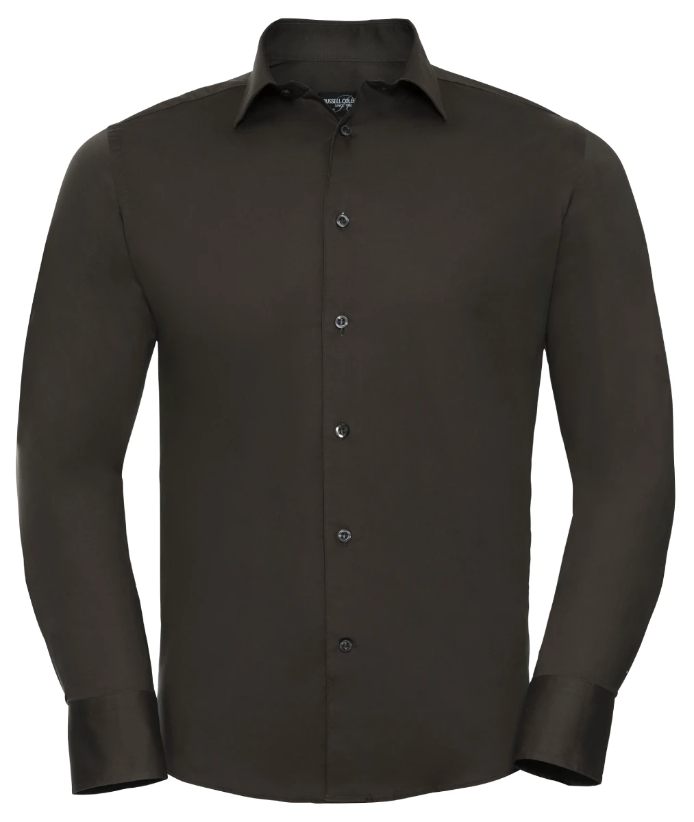Russell Mens Longsleeve Fitted Shirt