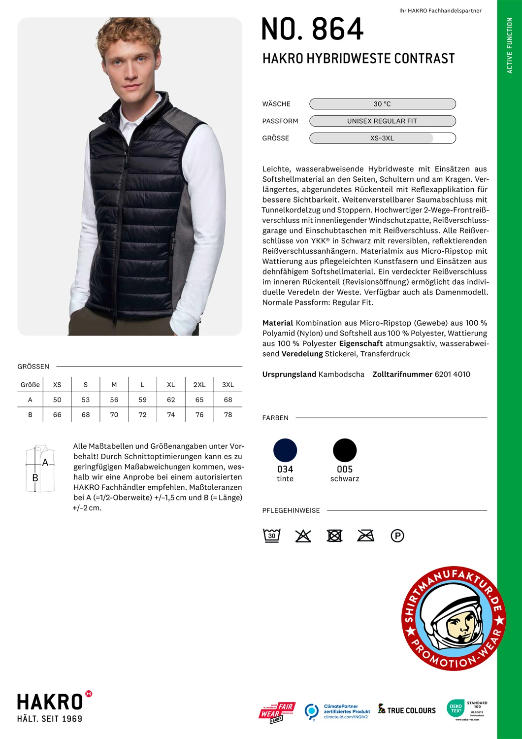 Hakro Hybrid Vest Contrast