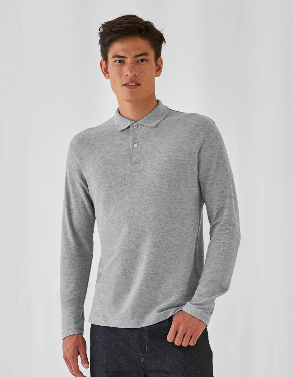B&C Mens Longsleeve Polo ID.001