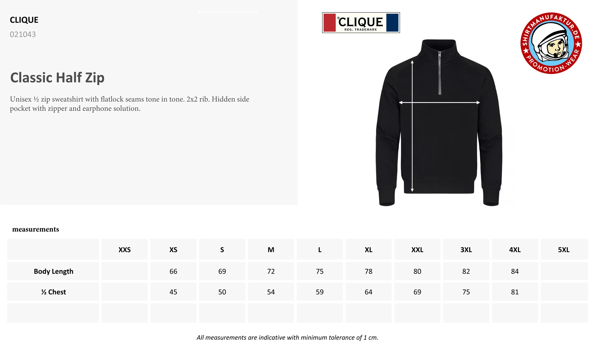 Clique Classic Half Zip