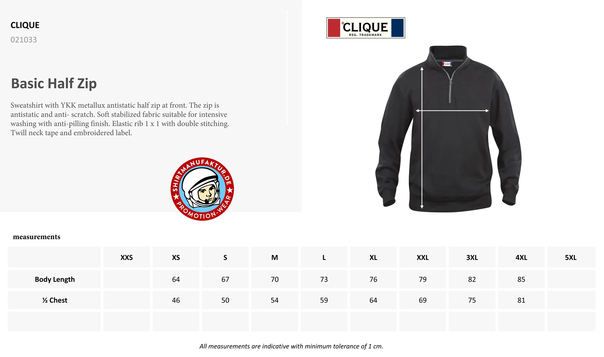 Clique Basic Half Zip
