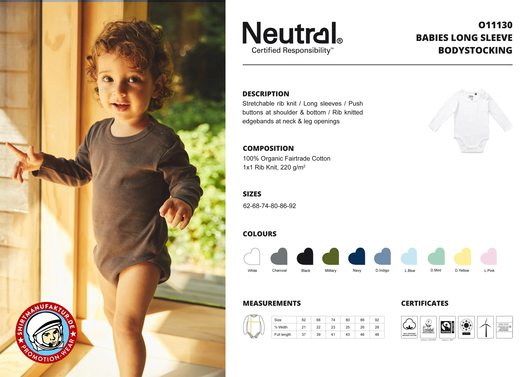 Neutral Babies Longsleeve Bodystocking