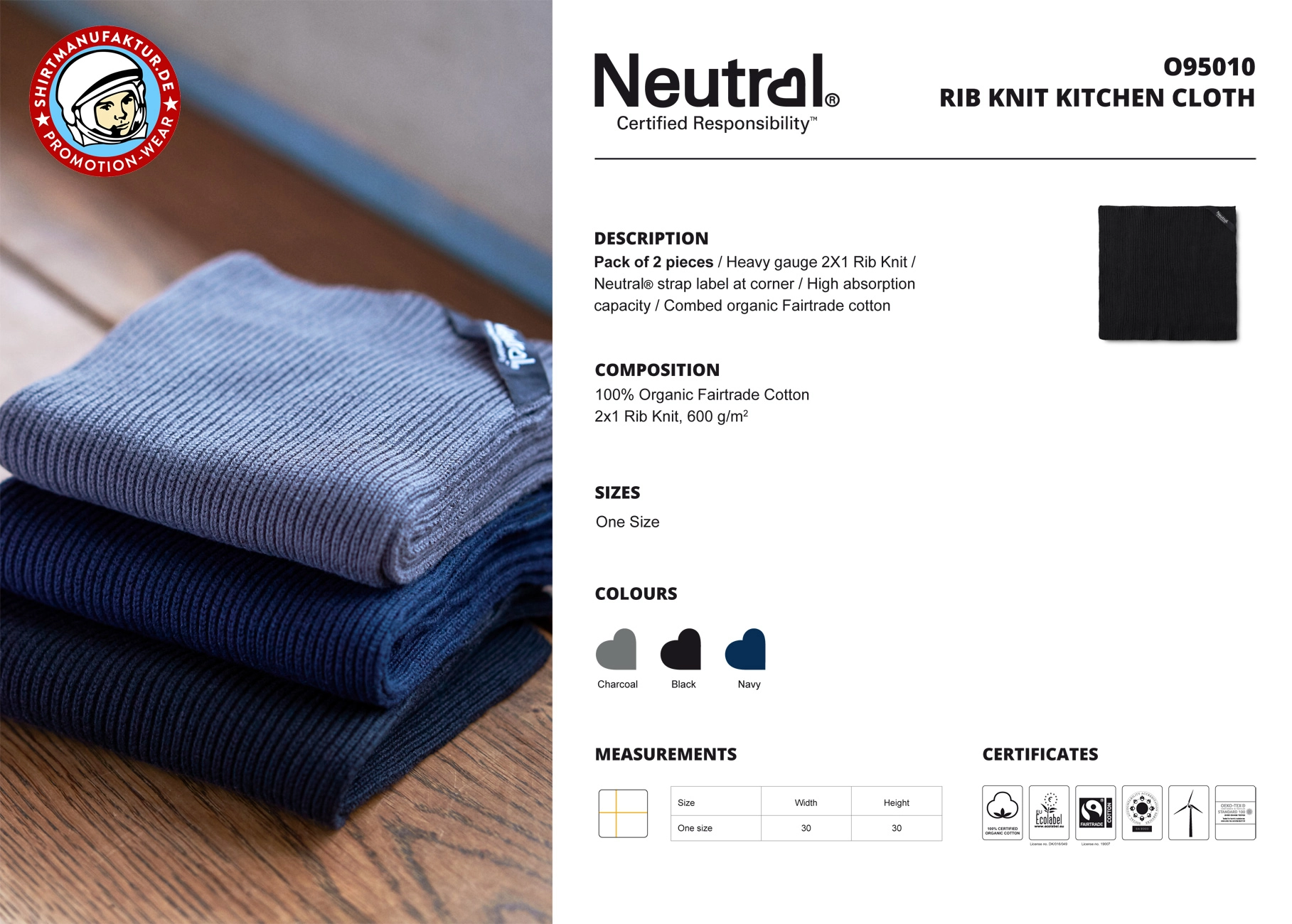 Neutral Rib Knit Kitchen Cloth