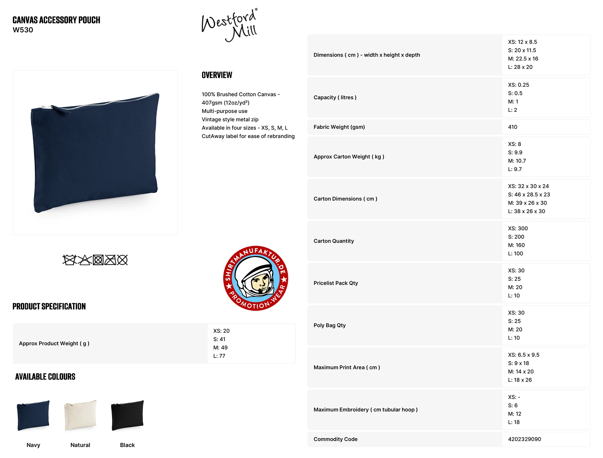 Westford Mill Canvas Accessory Pouch Westford Mill Canvas Accessory Pouch