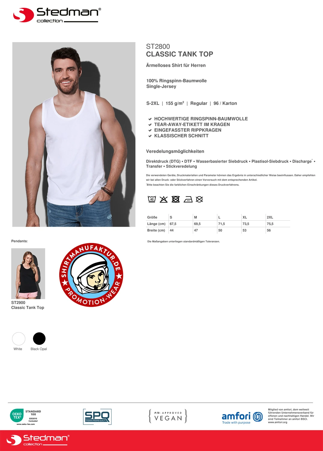 Stedman Classic Tank Top