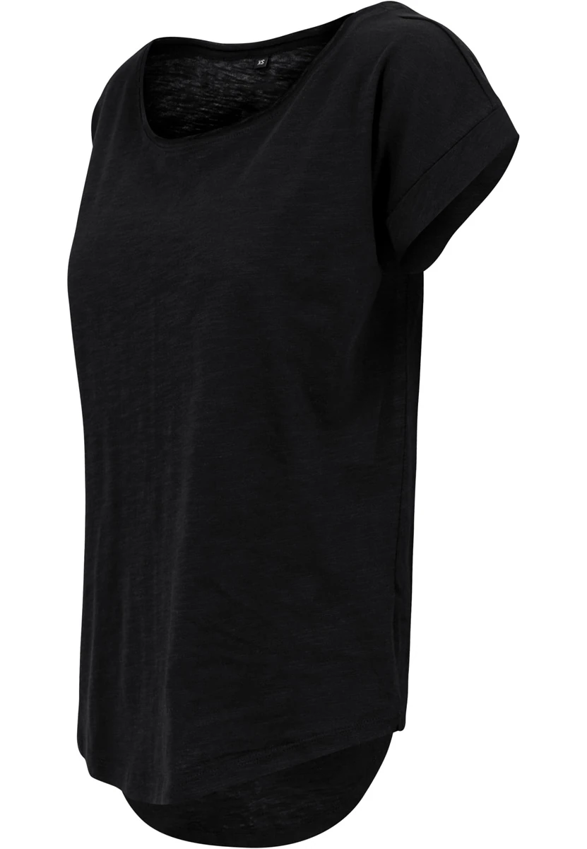 Build Your Brand Ladies Long Slub Tee