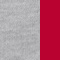 heather grey / fire red