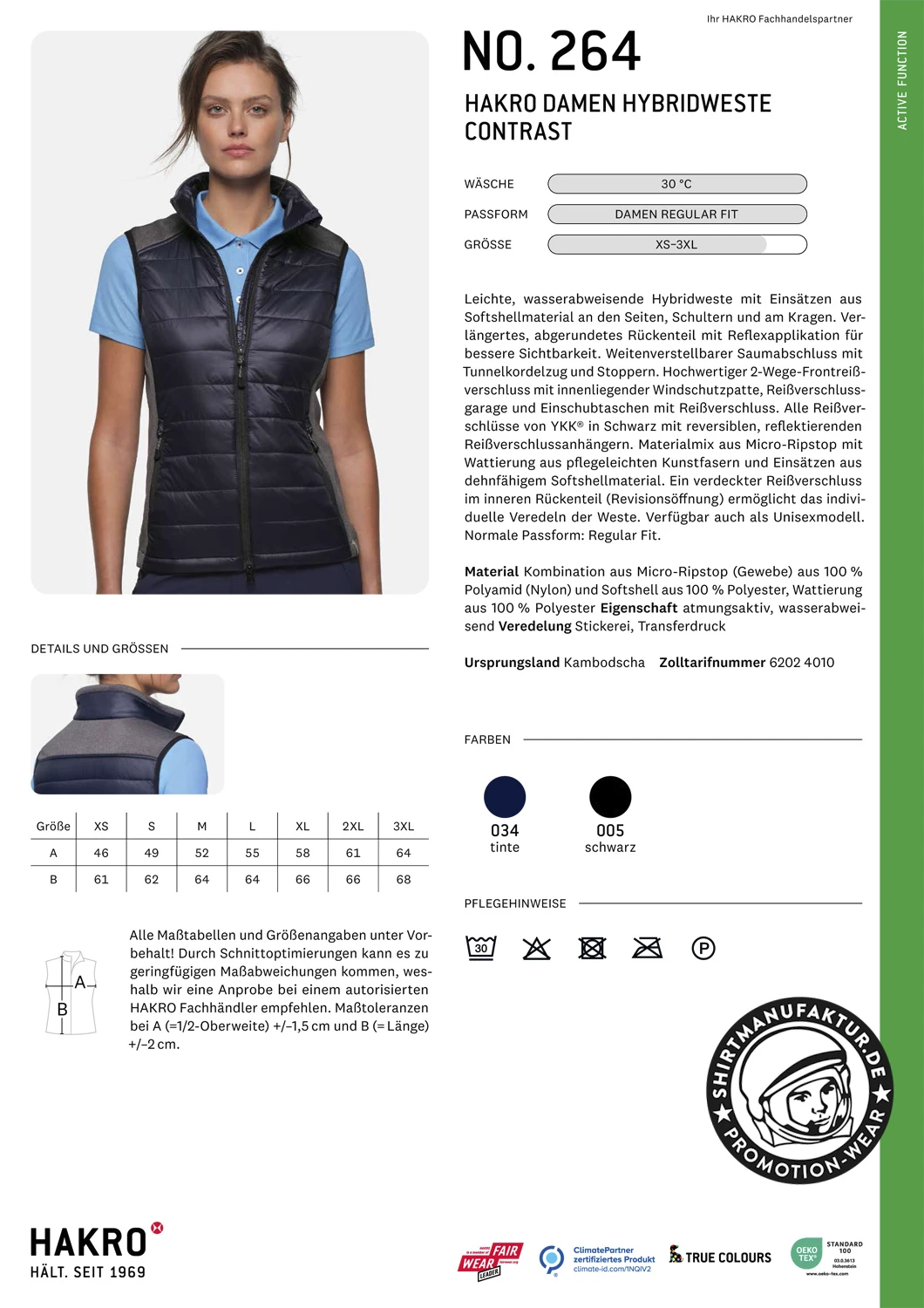 Hakro Ladies Hybrid Vest Contrast