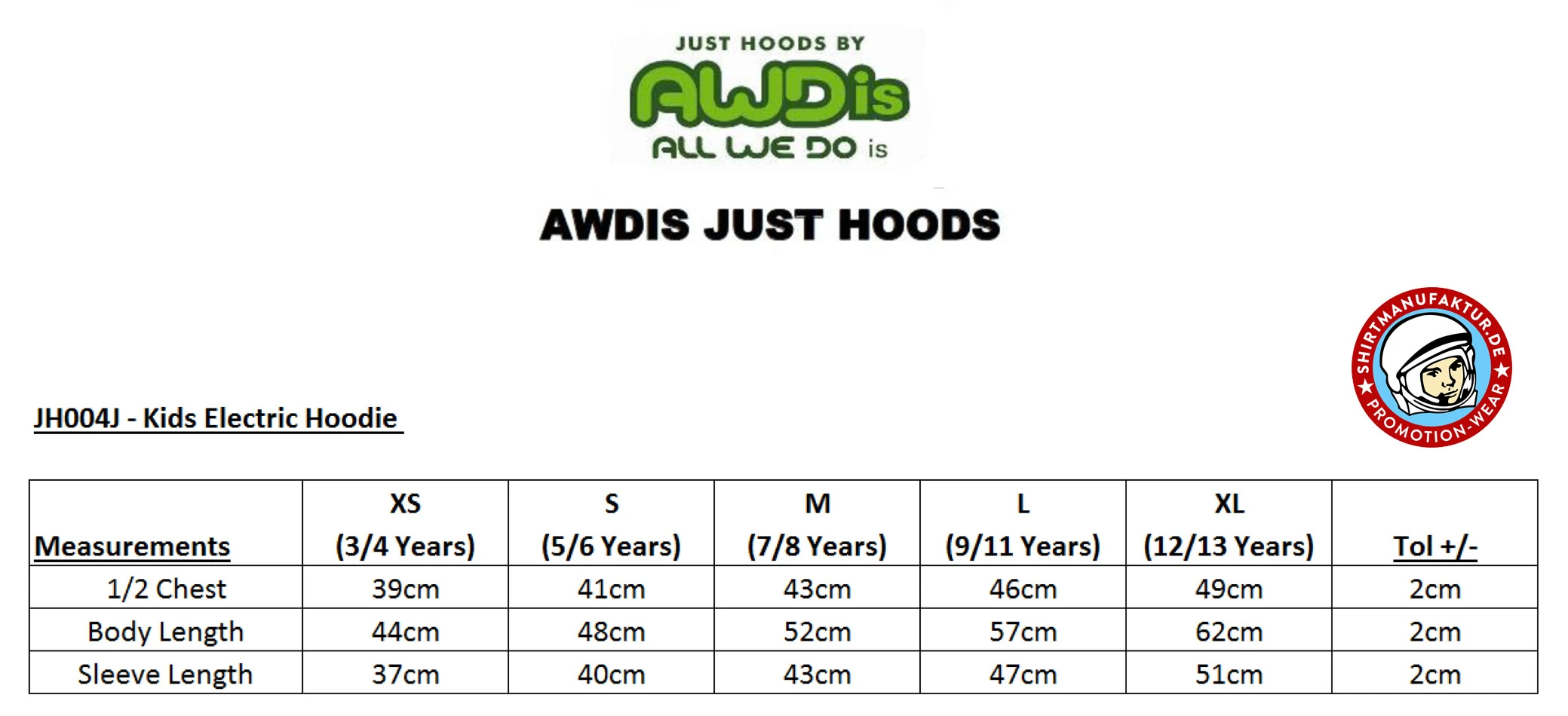 Just Hoods Kids Electric Hoodie