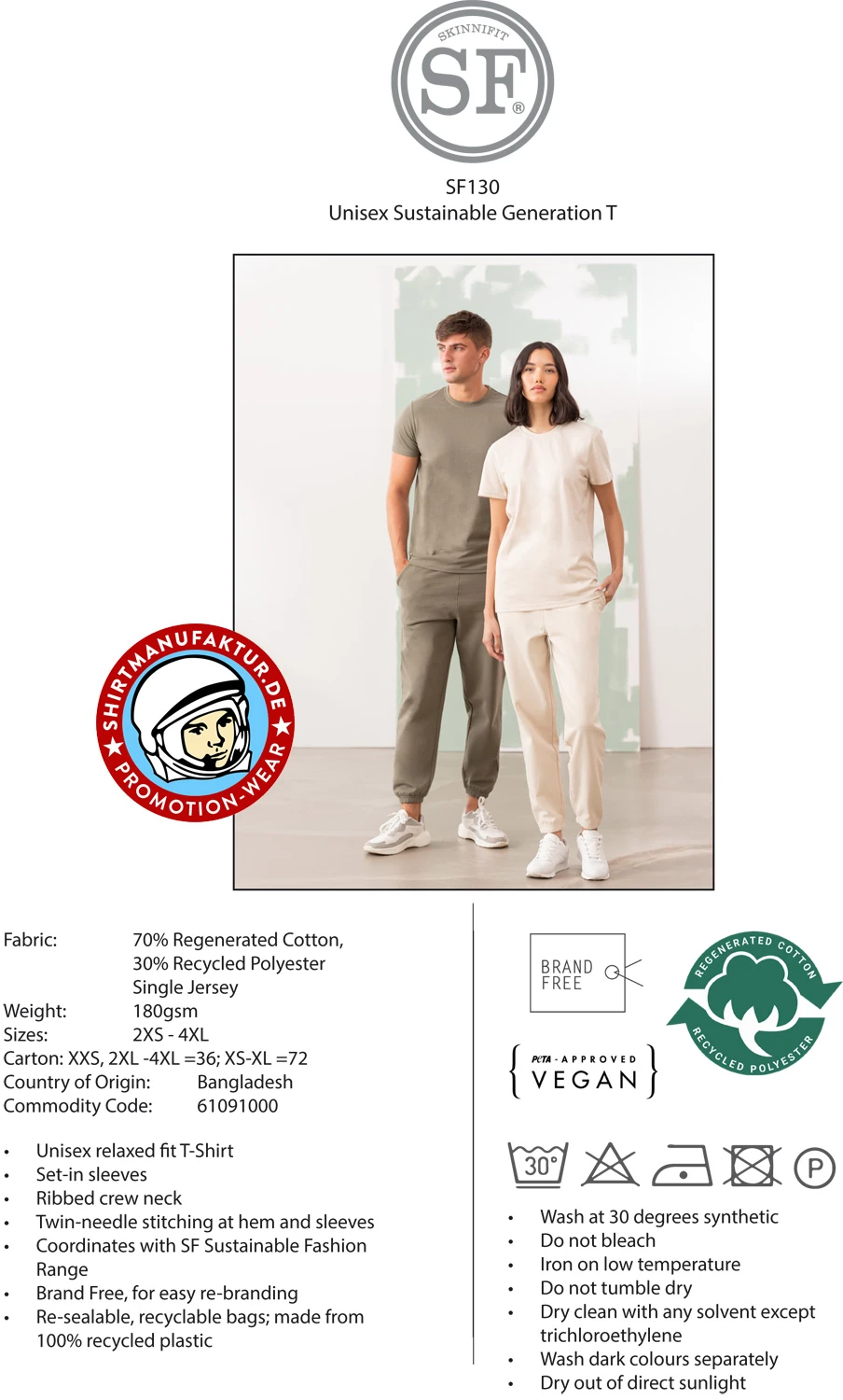 SkinniFit Unisex Sustainable Generation T