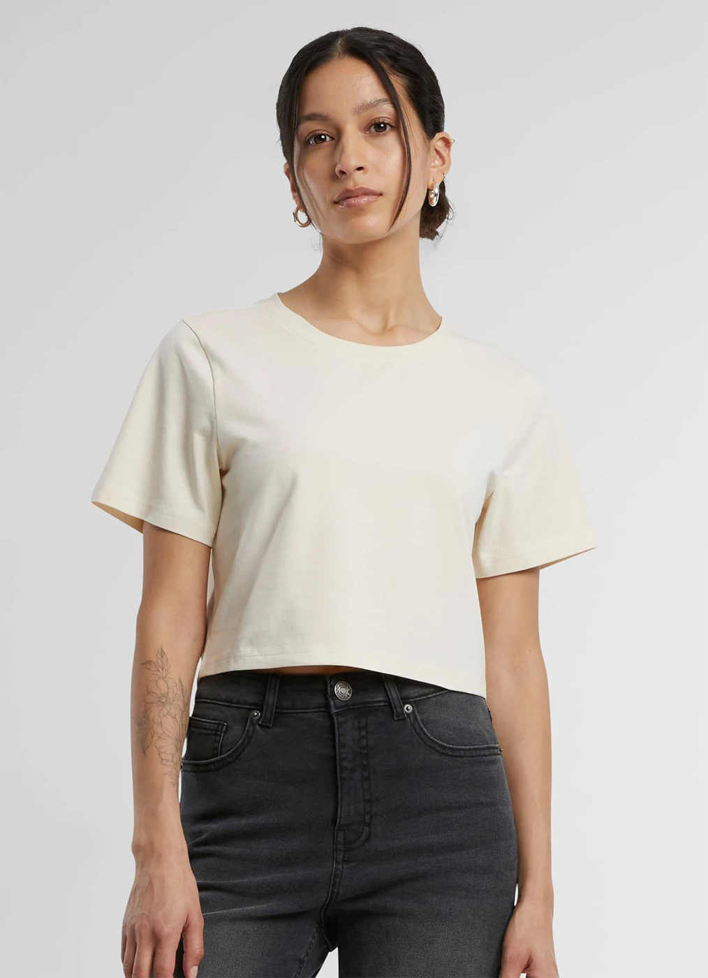 Build Your Brand Ladies Cropped Tee