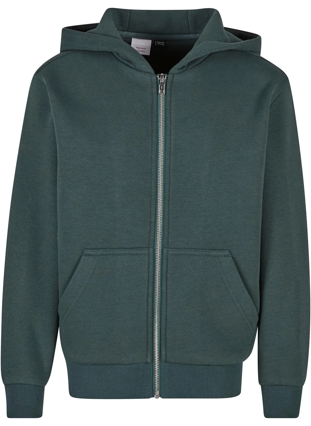 Build Your Brand Kids Fluffy Zip Hoodie