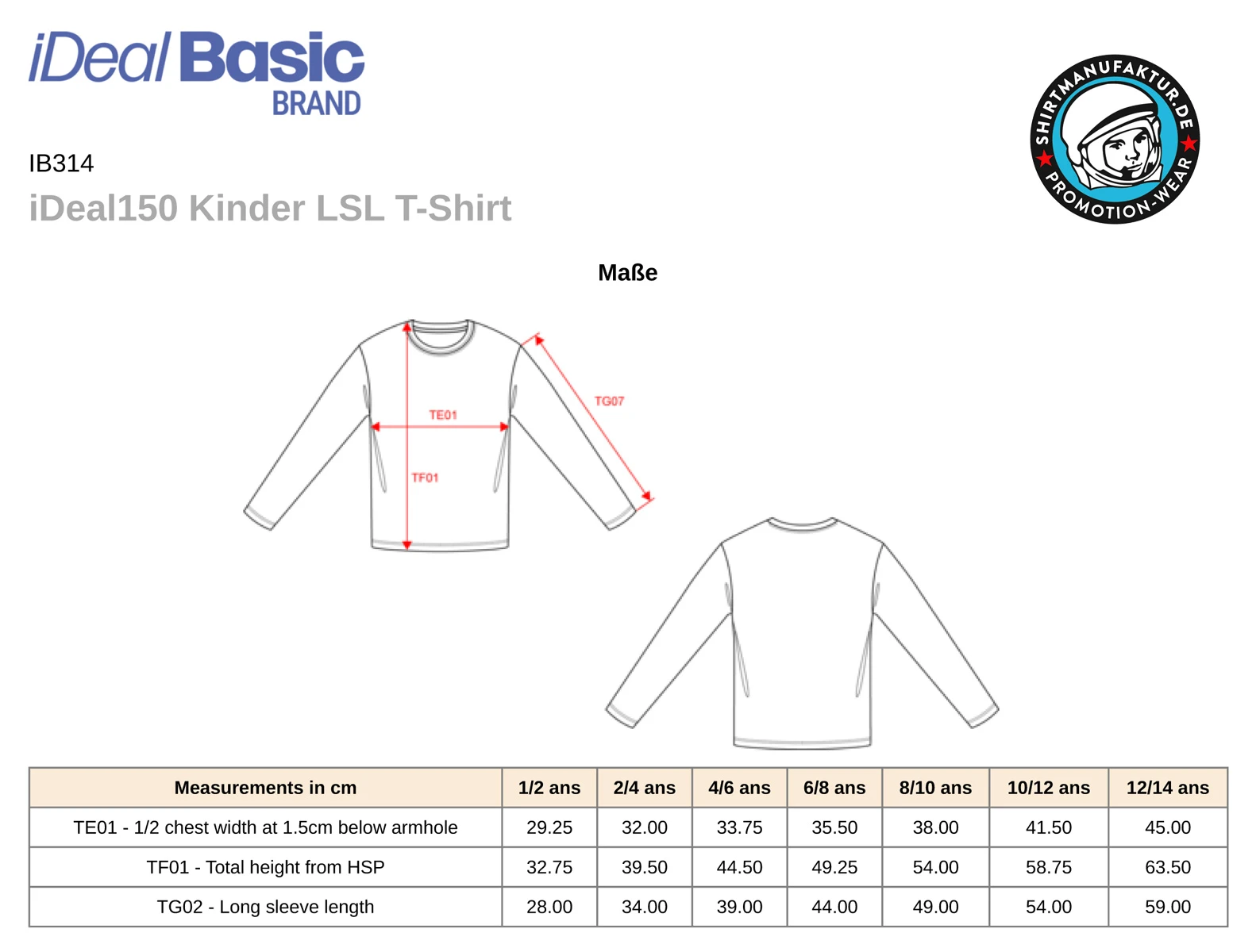Ideal Basic Kids 150 Longsleeve 