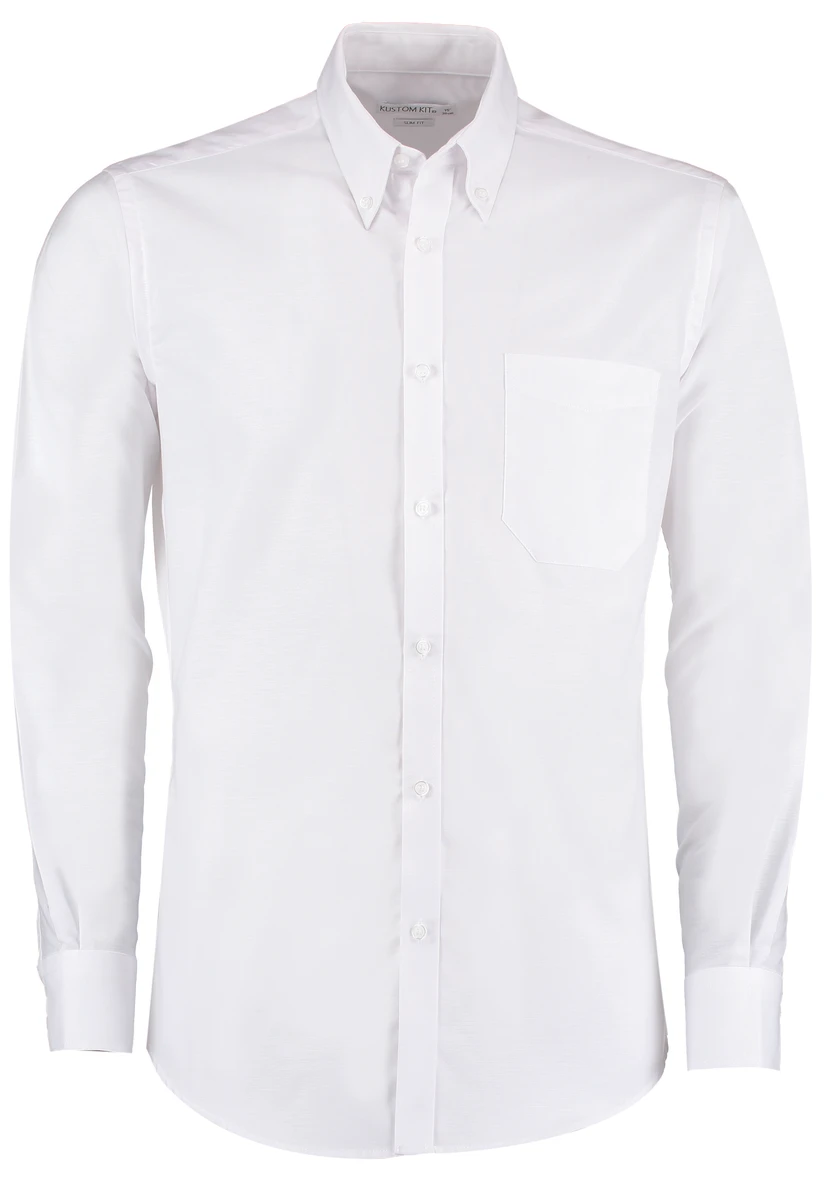 Kustom Kit Slim Fit Workwear Oxford Shirt Longsleeve