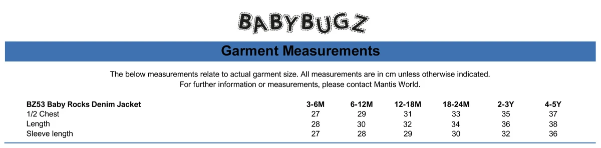 Babybugz Baby Rocks Denim Jacket