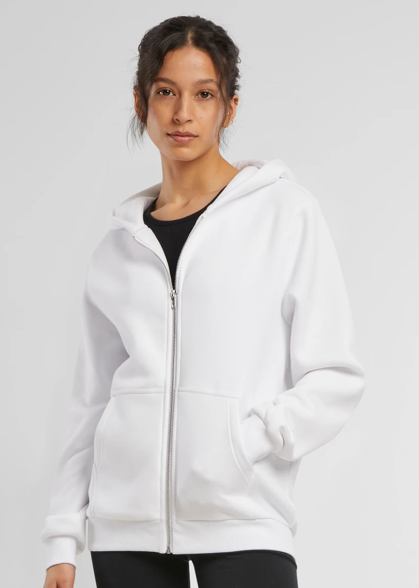 Build Your Brand Ladies Fluffy Zip Hoody